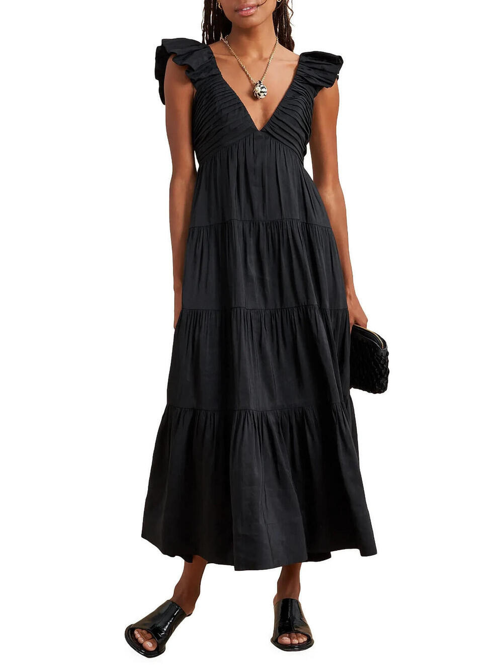 NEW,  LA LIGNE Anais Dress in Black Sz L #MD2008